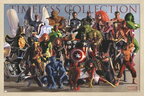 Miniatura 7 de Marvel Comics Group - Póster de pared, 22.4 pulgadas de largo x 14.7 W, versión enmarcada de madera de granero