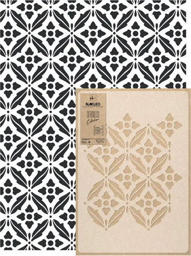 NAKLEO Plantilla de pintura de pared de tamaño grande, 23,2 x 37,4 pulgadas, adorno de Ann Damasco, plantilla de plástico reutilizable, papel tapiz