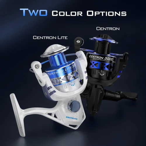 Miniatura 8 de KastKing Centron & Centron Lite Carretes Giratorios, Tamaño 500 es Perfecto para Pesca en Hielo, Hasta 17.5 lbs de Arrastre Máximo, Relación