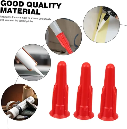 Miniatura 6 de Uonlytech 20 piezas Funda protectora de silicona removedor de calafateo tapas de botella de silicona Accesorios rojos Herramienta de acabado