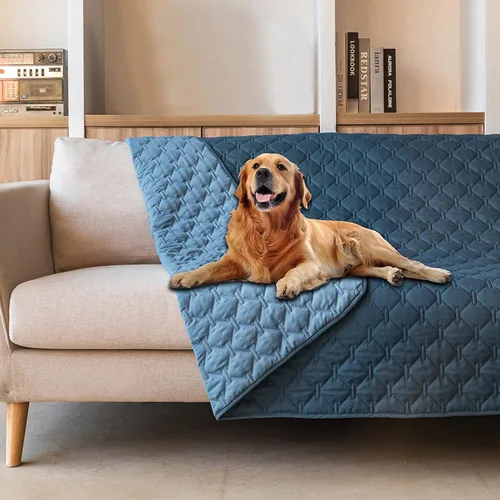 Miniatura 63 de gogobunny Manta 100% Impermeable de Doble Cara para Perros, Cubierta Suave para Cama de Mascotas, Reversible, Protege Muebles, Sillón, Sofá, Coche
