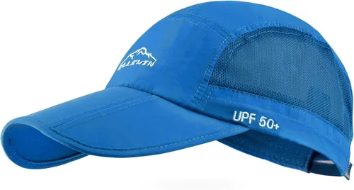 Miniatura 31 de ELLEWIN Gorra de béisbol unisex UPF 50 sin estructura, con pico grande y plegable