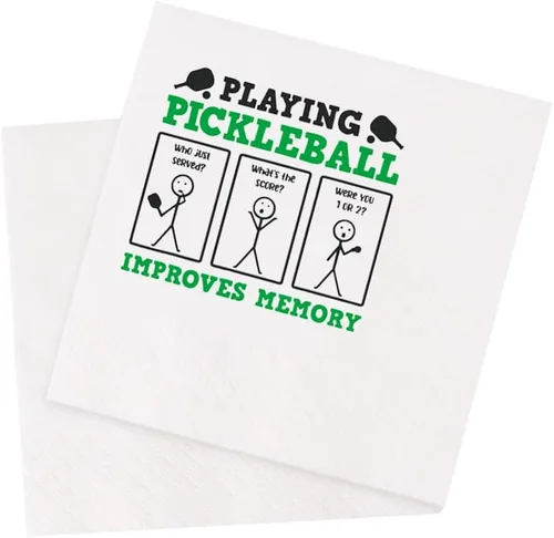 Miniatura 9 de Divertidas servilletas de cóctel con cita de pickleball, 50 unidades al día sin pickleball Wouldn't Kill Me But Why Risk It Servilletas desechables