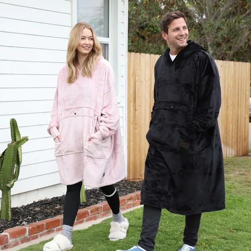 Miniatura 2 de Catalonia - Sudadera gigante tipo manta con capucha, sudadera con forro polar y bolsillo frontal grande, para adultos, hombres, mujeres