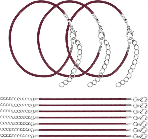 Miniatura 14 de MECCANIXITY 10 cordones de pulsera verde militar, pulsera de amistad ajustable de 9 pulgadas, cordón de poliéster encerado de 0.059 in con cierre