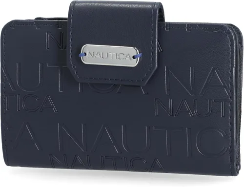 Miniatura 4 de Nautica para Mujeres, Cartera de Cuero Vegano RFID Close Reach, Pequeño Monedero Tarjetero con Bolsillo con Cremallera para Monedas y Ventana de ID
