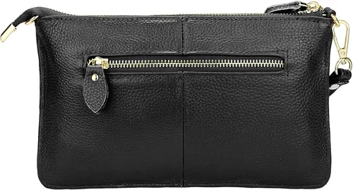 Miniatura 4 de Uromee Cartera de mano para mujer, de piel auténtica, con cadena de hombro desmontable