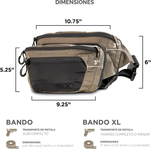 Miniatura 2 de Eberlestock Bando Bag - Tactical Men's Fanny Pack w/Adjustable Waist Belt, Zippered Pockets, Compact Lightweight Belt Bag verde/negro