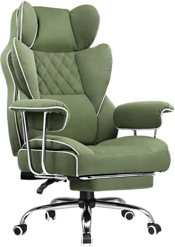Miniatura 18 de COMHOMA Silla de Oficina Grande y Alta, Silla Gaming de Cuero con Respaldo Alto y Reposapiés, Silla de Oficina Ejecutiva Ergonómica con Soporte