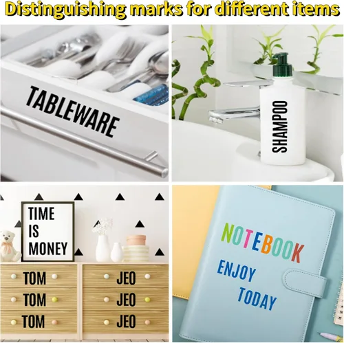 Miniatura 7 de 10 hojas de 500 calcomanías de letras de vinilo, calcomanías autoadhesivas de números del alfabeto, de 2 pulgadas, impermeables, para buzones