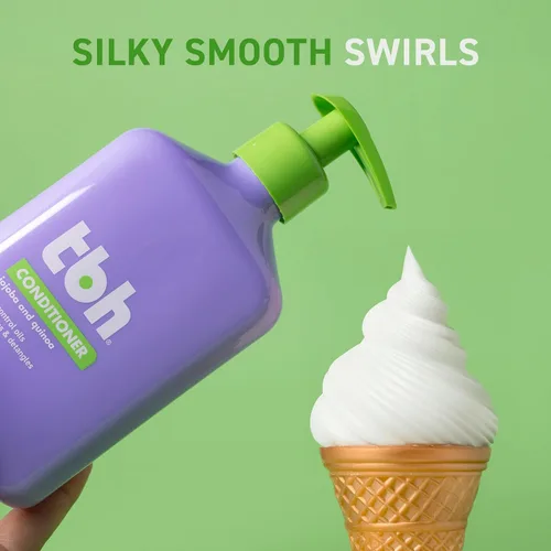Miniatura 5 de TBH Acondicionador para adolescentes y niños, acondicionador hidratante ligero y desenredante para cabello seco, graso, fino, rizado y todo