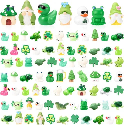 Skylety 100 piezas de mini figuras de animales de resina diminutos animales de resina a granel para miniaturas de primavera, accesorios de jardín de