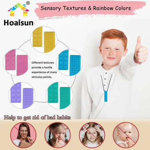 Miniatura 3 de Hoaisun Paquete de 13 collares masticables sensoriales