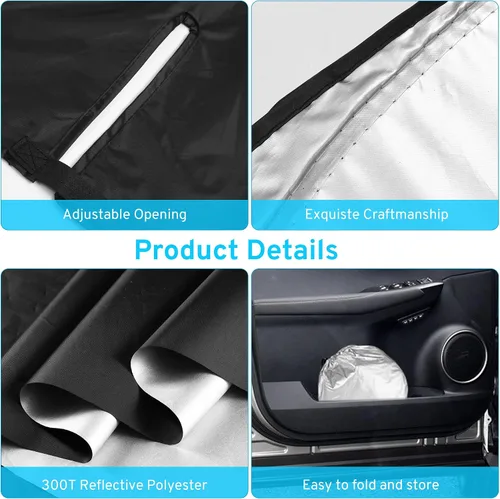 Miniatura 5 de XHRING Parasol para parabrisas compatible con Honda Pilot 2026 2025 2024-2016 EX-L edición especial Elite Black Edition Accesorios Touring cubierta