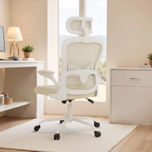 Miniatura 7 de Homall Silla ergonómica de oficina para computadora, silla de escritorio con reposacabezas 3D, soporte lumbar ajustable, silla de malla con respaldo