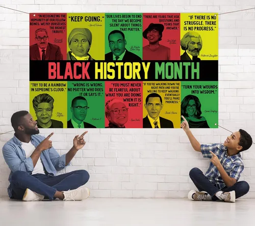 Miniatura 5 de Nepnuser Decoraciones del mes de la historia negra, telón de fondo de cabina de fotos afroamericana, orgullo negro, gente famosa, escuela, aula