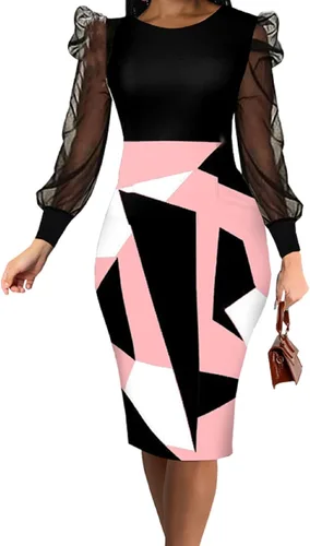 Miniatura 5 de IbuduSexy Women 2024 Summer Casual Bodycon Dresses Elegant Plus Size Midi Work Dresses