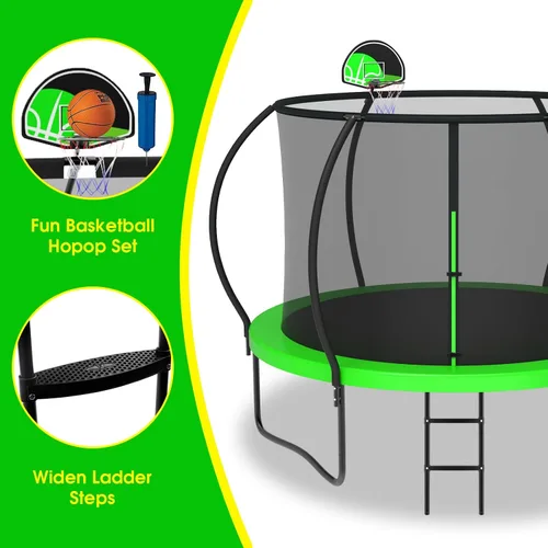 Miniatura 7 de SKYUP 2026 Upgraded 8 10 12 14 15 16FT 1500lbs Tranpoline for Kids and Adults, Recreational Tranpoline with Basketball Hoop, ASTM Approved