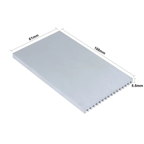 Miniatura 2 de Disipador de calor de aluminio de 3.94 x 2.4 x 0.22 pulgadas, radiador de refrigeración para chip IC, RAM, LED, enfriador electrónico, disipador