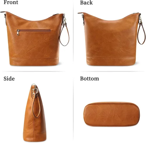 Miniatura 3 de FUKUYIN Bolso de mano para mujer, bolso de hombro para mujer, bolso de mano de cuero suave de poliuretano para mujer, bolso cruzado grande para mujer