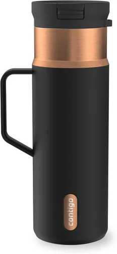 Miniatura 13 de Contigo SnapSeal - Botella de agua de acero inoxidable de 14 onzas con aislamiento al vacío con tapa de cierre automático a prueba de fugas
