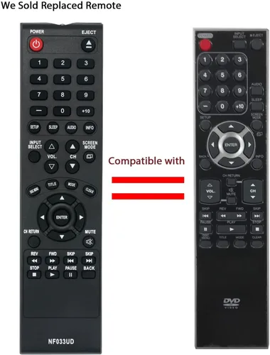 Miniatura 7 de Nuevo NF033UD reemplazado remoto apto para Sylvania Emerson TV reproductor de DVD LD190SS1 LD190SS2 LD195SSX LD320SS1 LD320SS2 LD320SSX LD370SSX
