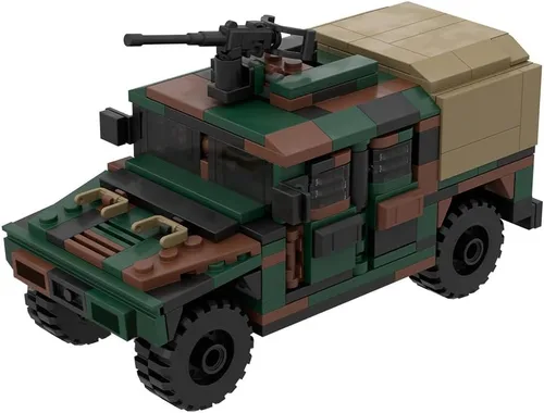 Miniatura 5 de Kit de construcción de vehículos blindados M998A1 de Karoyd Technic, juego de bloques de construcción de la serie militar blindada (355 piezas)