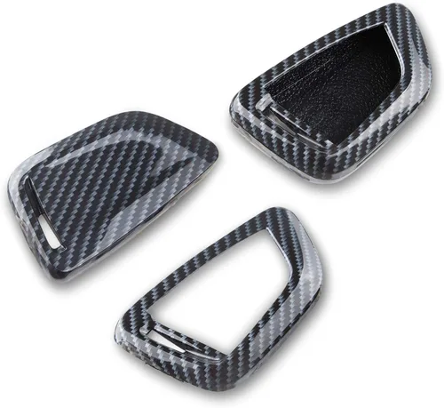 Miniatura 4 de TOMALL Funda para llavero de fibra de carbono para X1 X3 X5 X6 F48 G01 F15 F16 y nueva serie 3 nueva serie 5 serie 7, Fibra de carbono