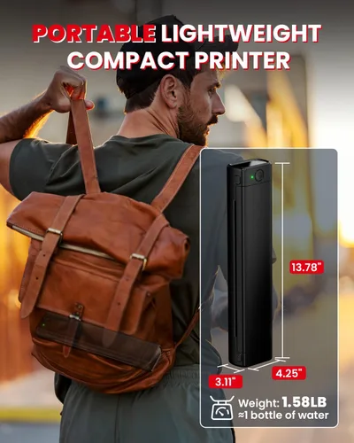 Miniatura 5 de COLORWING M08F - Impresora inalámbrica portátil de plantillas de tatuajes, máquina térmica sin tinta Bluetooth para plantillas de tatuajes con 10