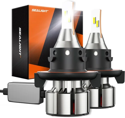 SEALIGHT Bombillas H13 9008, 800 % 36000 LM, bombillas H13 de doble haz superbrillantes, bombillas antiniebla blancas 9008 con ventilador de