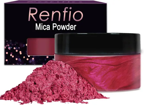 Miniatura 30 de Renfio Polvo de mica, polvo de mica de 60 colores para resina epoxi natural, pigmento de color, pigmento en polvo, botellas de 0.25 onzas, pigmentos