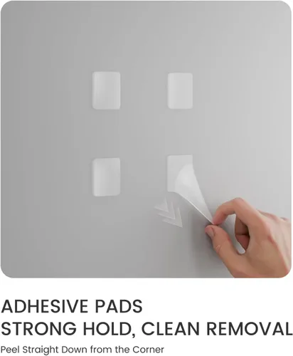 Miniatura 8 de Tablero de anuncios de fieltro grande de 36 x 24 pulgadas, alternativa al tablero de corcho – Paquete de 6 con 40 pestañas adhesivas extraíbles