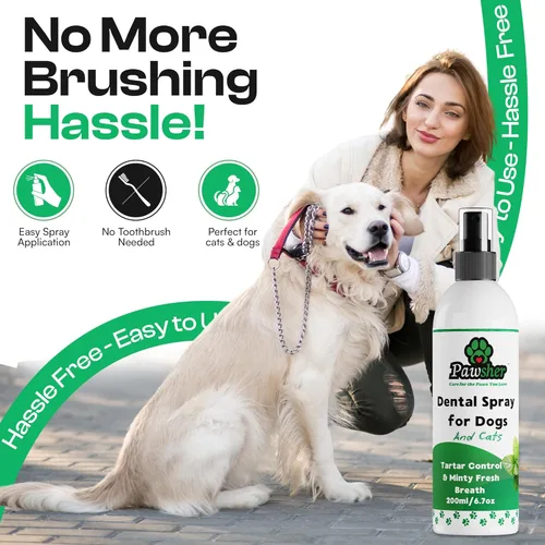 Miniatura 6 de Spray ambientador de aliento para perros, spray para el cuidado bucal de mascotas para perros y gatos con manzanilla y menta, ayuda a apoyar