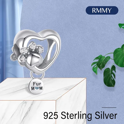 Miniatura 2 de Annmors Silver Charms for Bracelets 925 Sterling Dragonfly Family Heart Love Dangle for Women Bracelet & Necklace Pendant