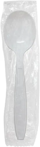 Miniatura 3 de Karat U3522B - Cuchara de sopa desechable de 5.6 pulgadas de poliéster, resistente, color negro (paquete de 1000)