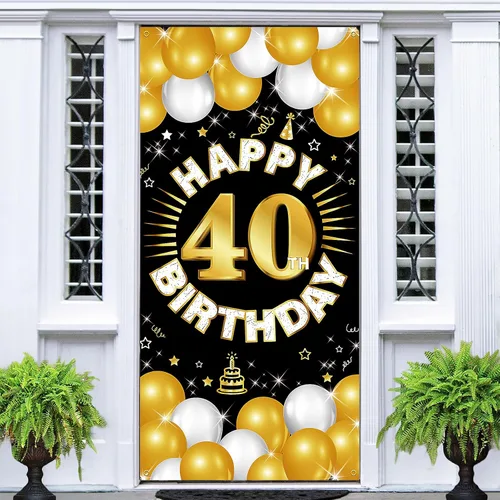 Miniatura 9 de Decoraciones de feliz cumpleaños número 16 para niños y niñas, pancarta de tela para cumpleaños de 16 años, suministros de fiesta de dieciséis años
