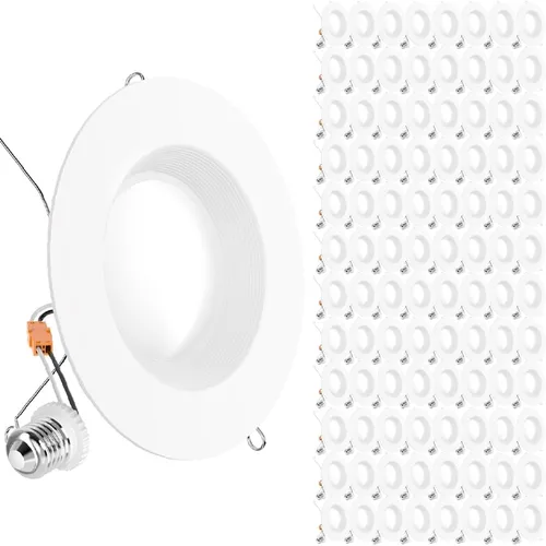 Sunco 96 paquete de luces LED empotradas de 6 pulgadas, luces de techo de conversión para luces de techo, borde deflector, 1050 lm, 13 W 5000K luz