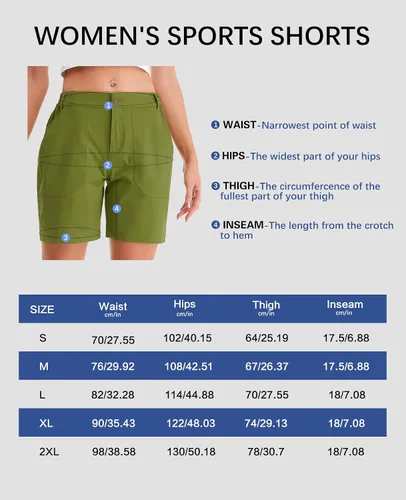 Miniatura 7 de MEETWEE Women's Hiking Cargo Shorts Quick Dry Travel Athletic Golf Short with Pockets Water Resistant