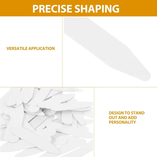 Miniatura 3 de 200pcs Plastic Collar Stays for Men and Women Dress Shirts Shirt Collar Inserts with 50.8x10x0.8mm