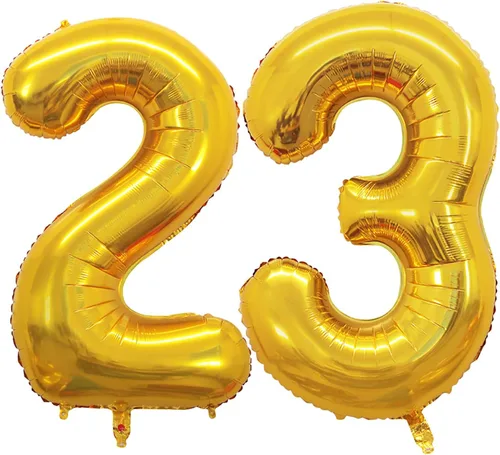 Miniatura 308 de Goer, conjunto de globos de papel aluminio para decoraciones de cumpleaños, globos de las letras de feliz cumpleaños y de números Oro