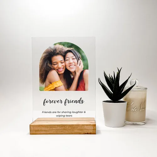Miniatura 5 de Marco de fotos personalizado con cualquier nombre, palabras e imagen, marco de fotos personalizado de madera, soporte de escritorio, placa