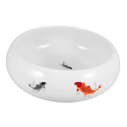NUOBESTY Cepillo de lavado Cilindro de pluma Herramientas japonesas Tinta Piedra Plato de Tinta Japonesa Porcelana Antigua Cepillo de Tintero