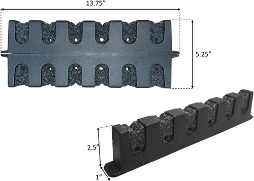 Miniatura 2 de Pactrade Marine Estante plástico del almacenamiento de la barra W/de la espuma horizontal 6 Rod Scratch-Free