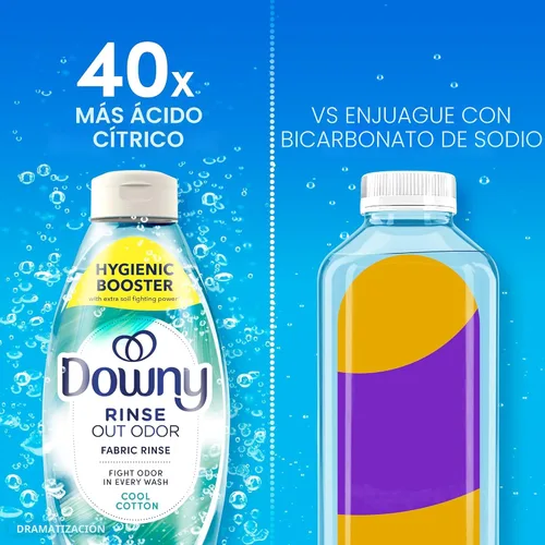 Miniatura 8 de Downy Rinse - Removedor de olores de lavandería, aroma de algodón fresco, suavizante de tela y enjuague para eliminar olores de lavandería, combate