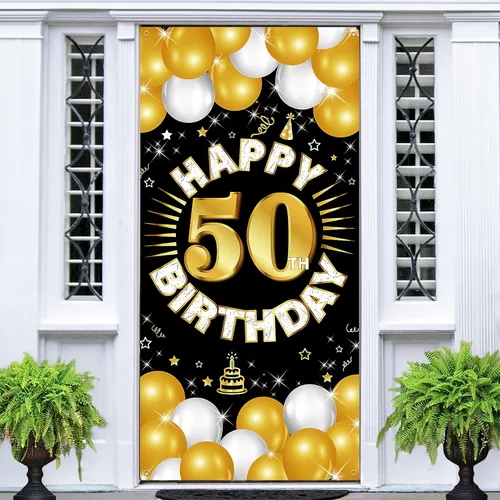 Miniatura 8 de Decoraciones de feliz cumpleaños número 16 para niños y niñas, pancarta de tela para cumpleaños de 16 años, suministros de fiesta de dieciséis años