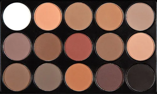Miniatura 4 de Pure Vie Paleta de sombra de ojos profesional con reflejos y kit de contorno de maquillaje, 15 colores altamente pigmentados, desnudos cálidos