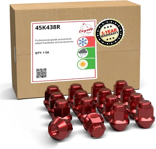 Miniatura 14 de Wheel Accessories Parts 16 tuercas de rosca M10x1.25 Bulge Bellota de 1.26 pulgadas de largo, color negro, hexagonal de 0.551 in para Artic Cat