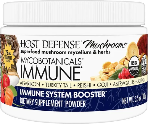 Host Defense MycoBotanicals Immune* Powder - Polvo para el sistema inmune - Suplemento de apoyo a la salud intestinal e inmune - Suplemento en polvo