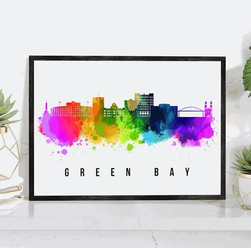 Miniatura 50 de Pera Print Rochester Skyline New York Póster, pintura de paisaje urbano de Nueva York, impresión de paisaje urbano y monumentos, arte de pared