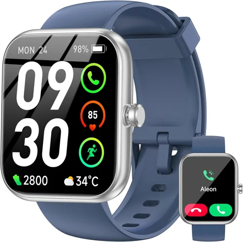Miniatura 10 de Reloj inteligente con Alexa integrado, pantalla táctil HD de 1.83 pulgadas, notificaciones/llamadas Bluetooth, IP68 impermeable, más de 120 modos